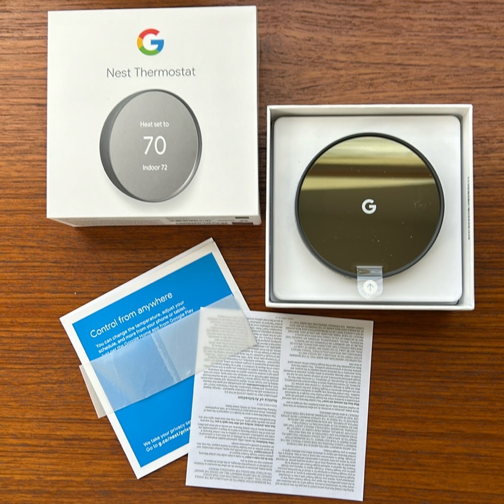 Google Nest Smart Thermostat Charcoal Open Box